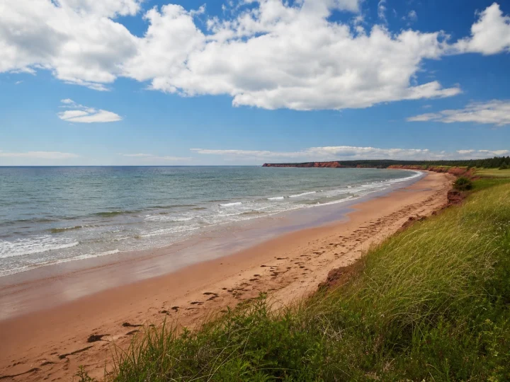 Natural coastline and beach on Prince Edward Island