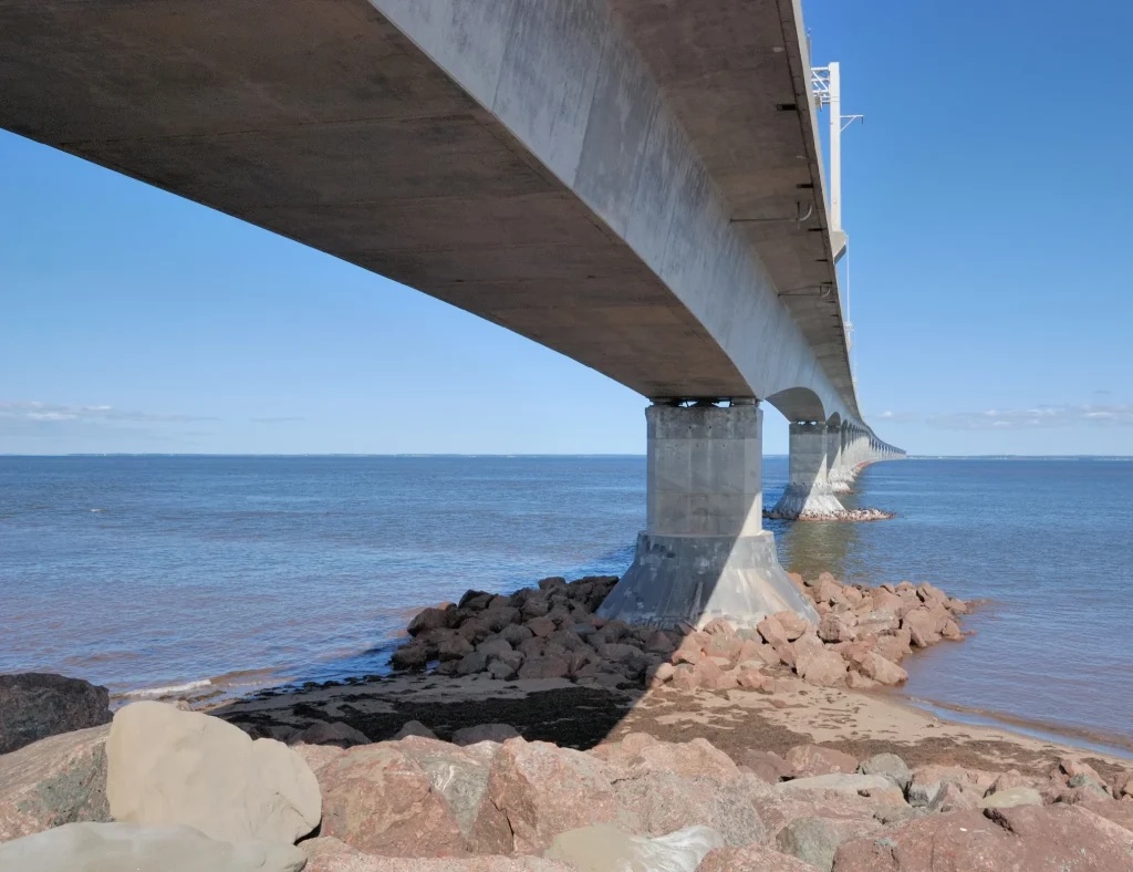 Confederation Bridge leading toward Prince Edward Island